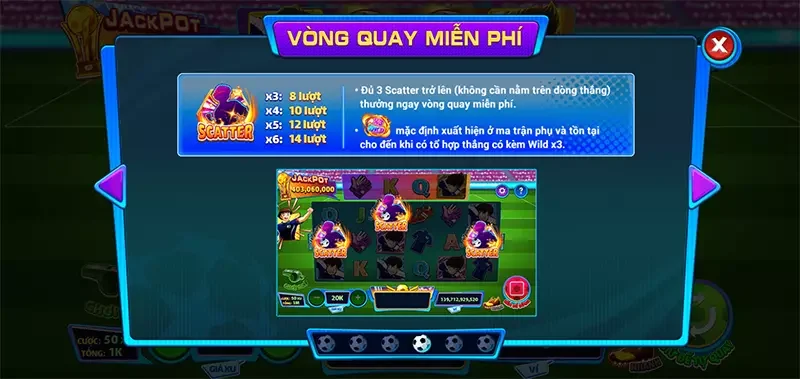 Trải nghiệm game Tsubasa nhận thưởng lớn